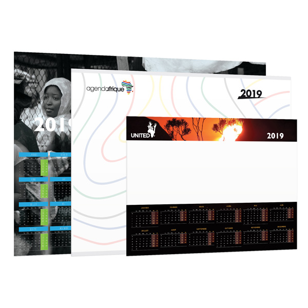 desk blotter calendar 2018 Agenda Afrique Manufacturer and printer