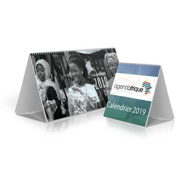calendrier chevalet 2019 Agenda Afrique imprimeurs supports publicitaires